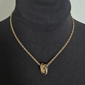 Gyaru Brand Cecil Mcbee Tsuyome Gold Rings Rhinestones Necklace